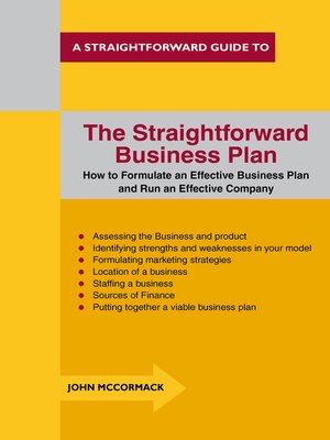 cover image of The Straightforward Business Plan
